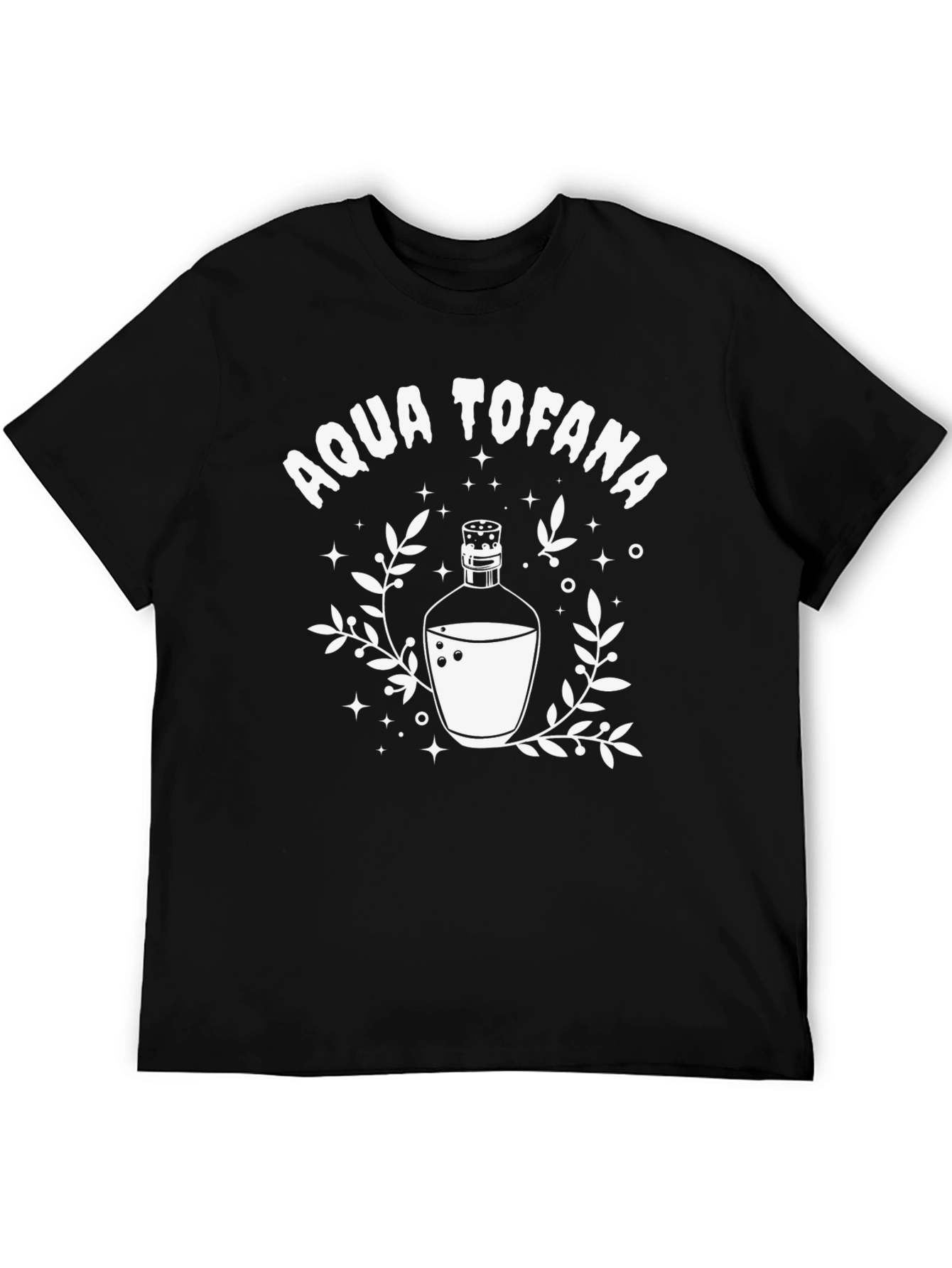 Camiseta Negra Aqua Tofana Diseño Gráfico