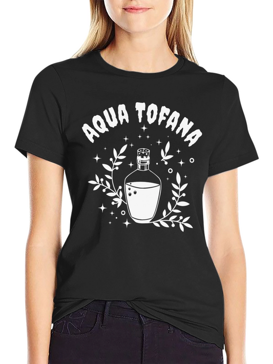 Camiseta Negra Aqua Tofana Diseño Gráfico