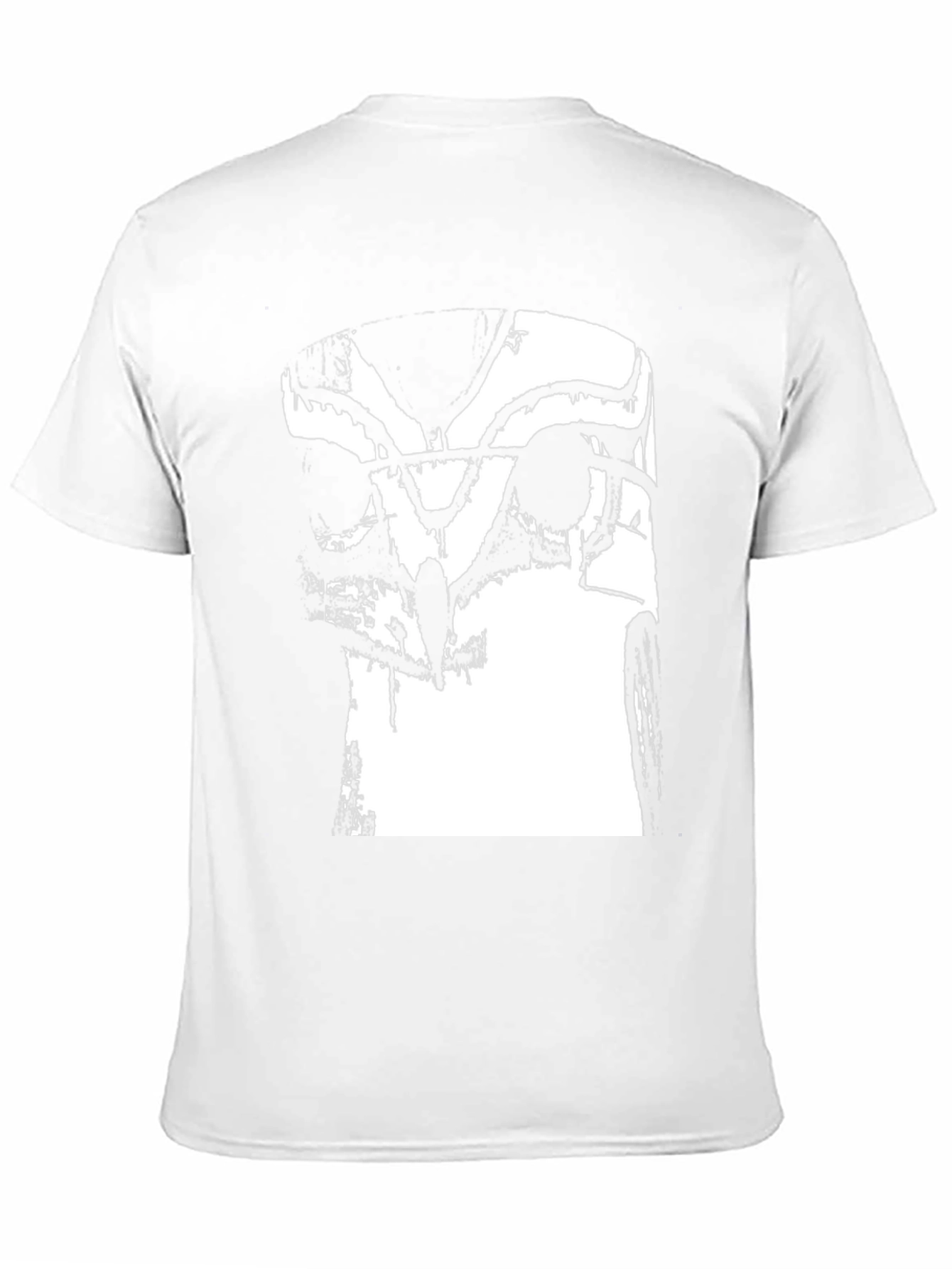 Camiseta Negra con Estampado Abstracto de Búho