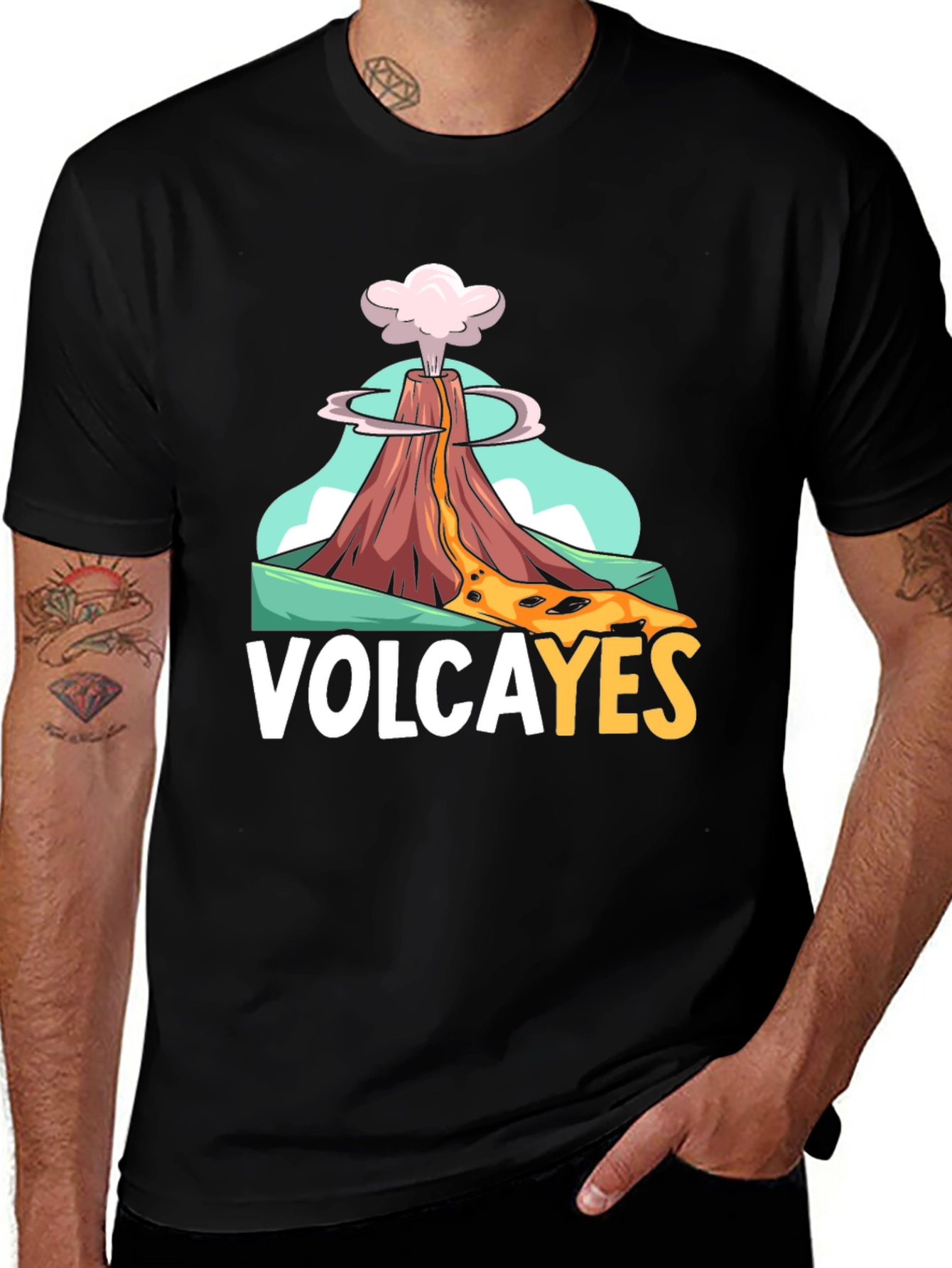 Camiseta Negra Volcán Volcayes