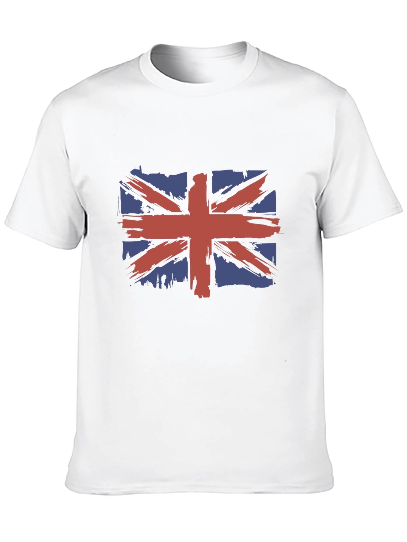 Camiseta Hombre Negra con Diseño Bandera Británica