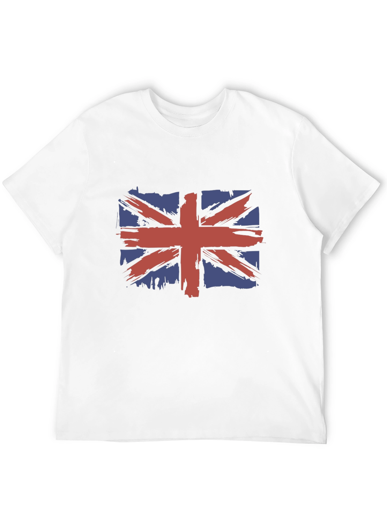 Camiseta Hombre Negra con Diseño Bandera Británica