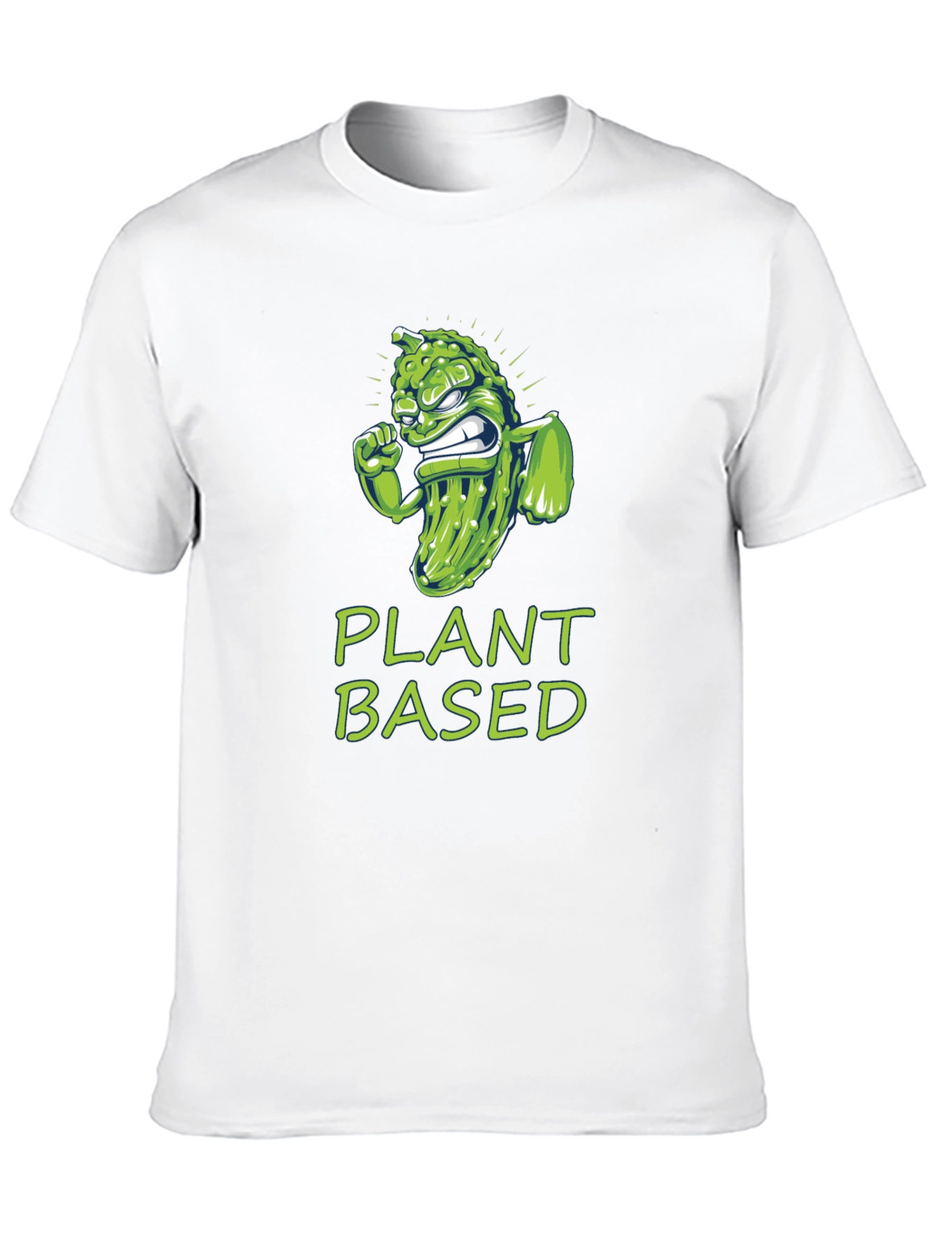 Camiseta Negra Plant Based con Diseño de Pepinillo