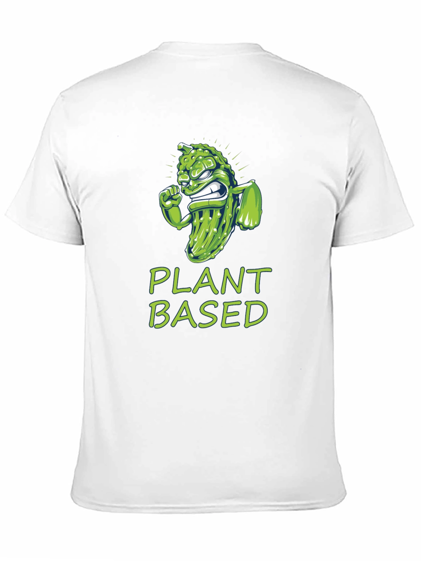 Camiseta Negra Plant Based con Diseño de Pepinillo