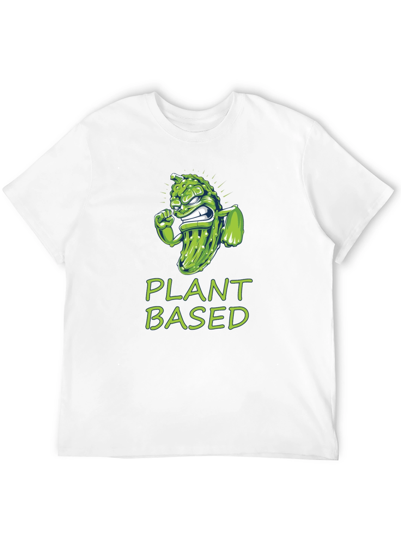 Camiseta Negra Plant Based con Diseño de Pepinillo