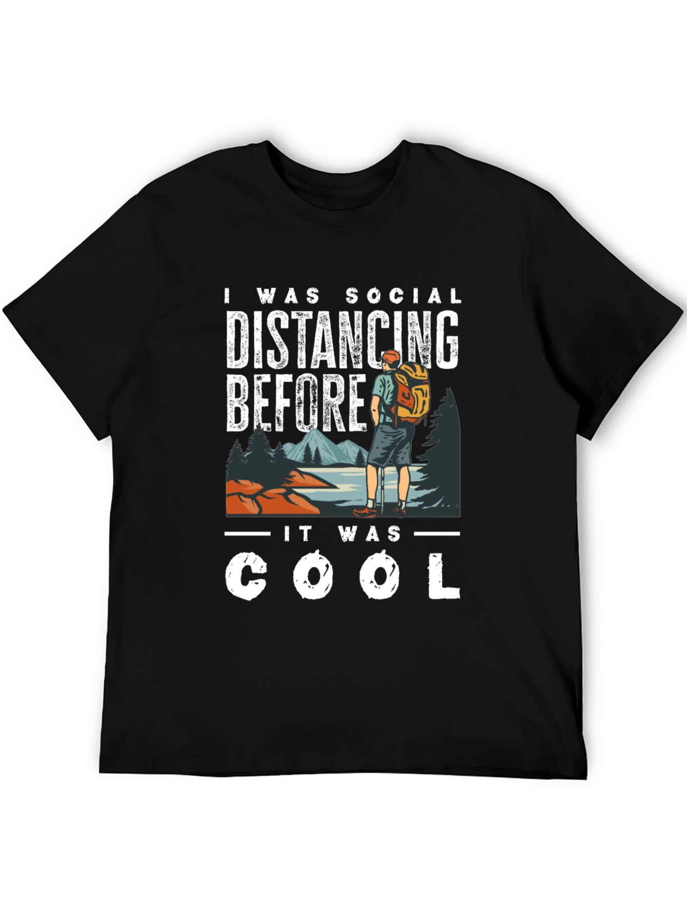Camiseta Distanciamiento Social - Senderismo Cool