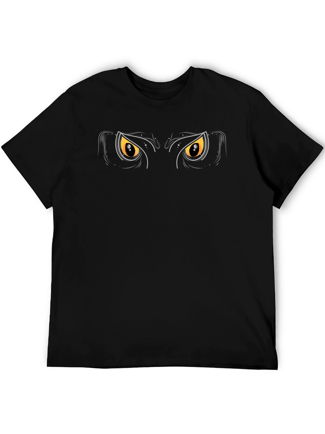 Camiseta Negra Ojos de Animal Misterioso