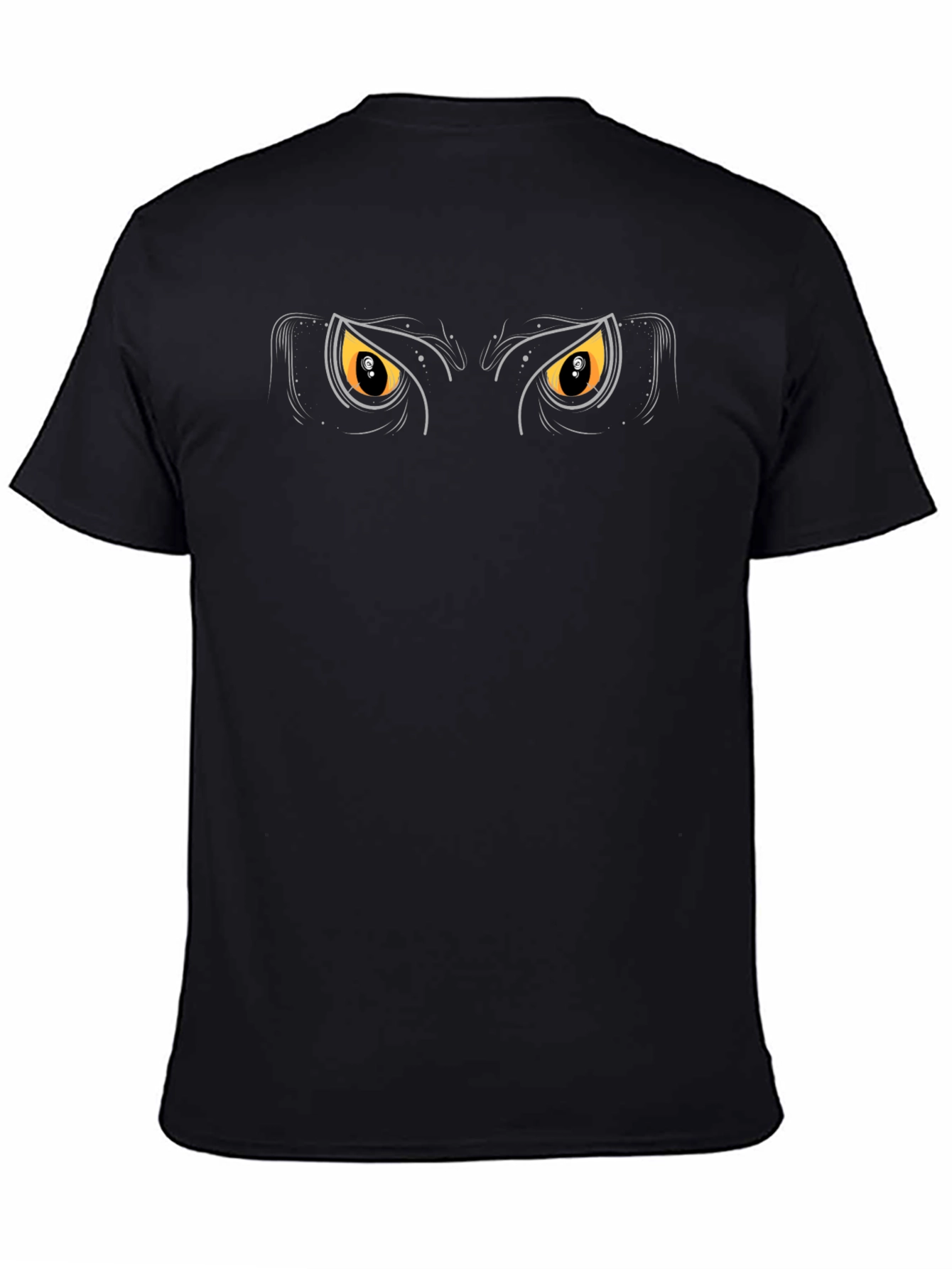 Camiseta Negra Ojos de Animal Misterioso