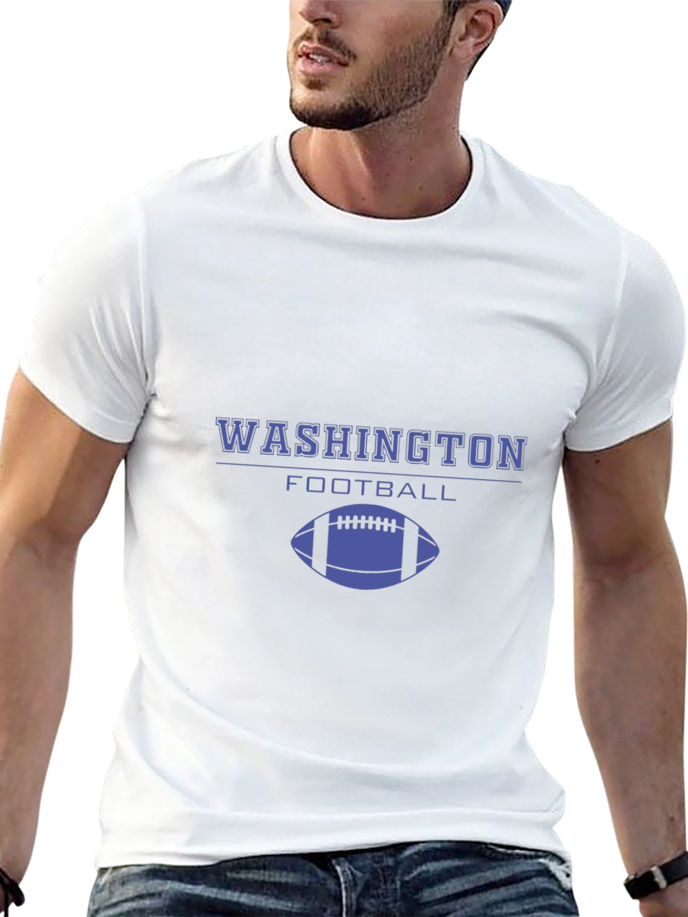 Camiseta Negra Washington Football Hombre