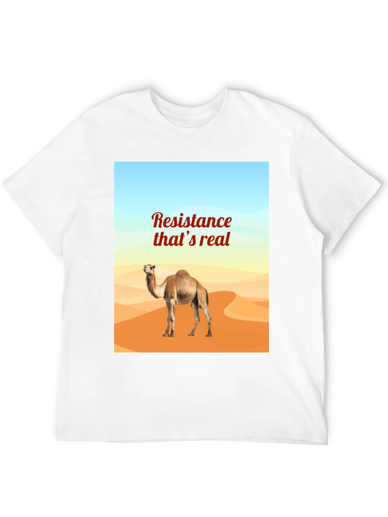 Camiseta Negra: Resistencia Real con Camello del Desierto
