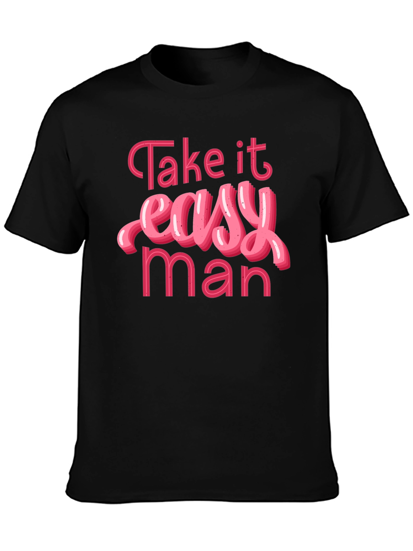 Camiseta Negra Take it Easy Man