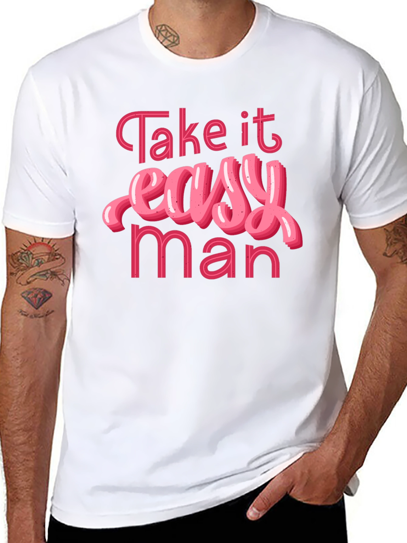 Camiseta Negra Take it Easy Man