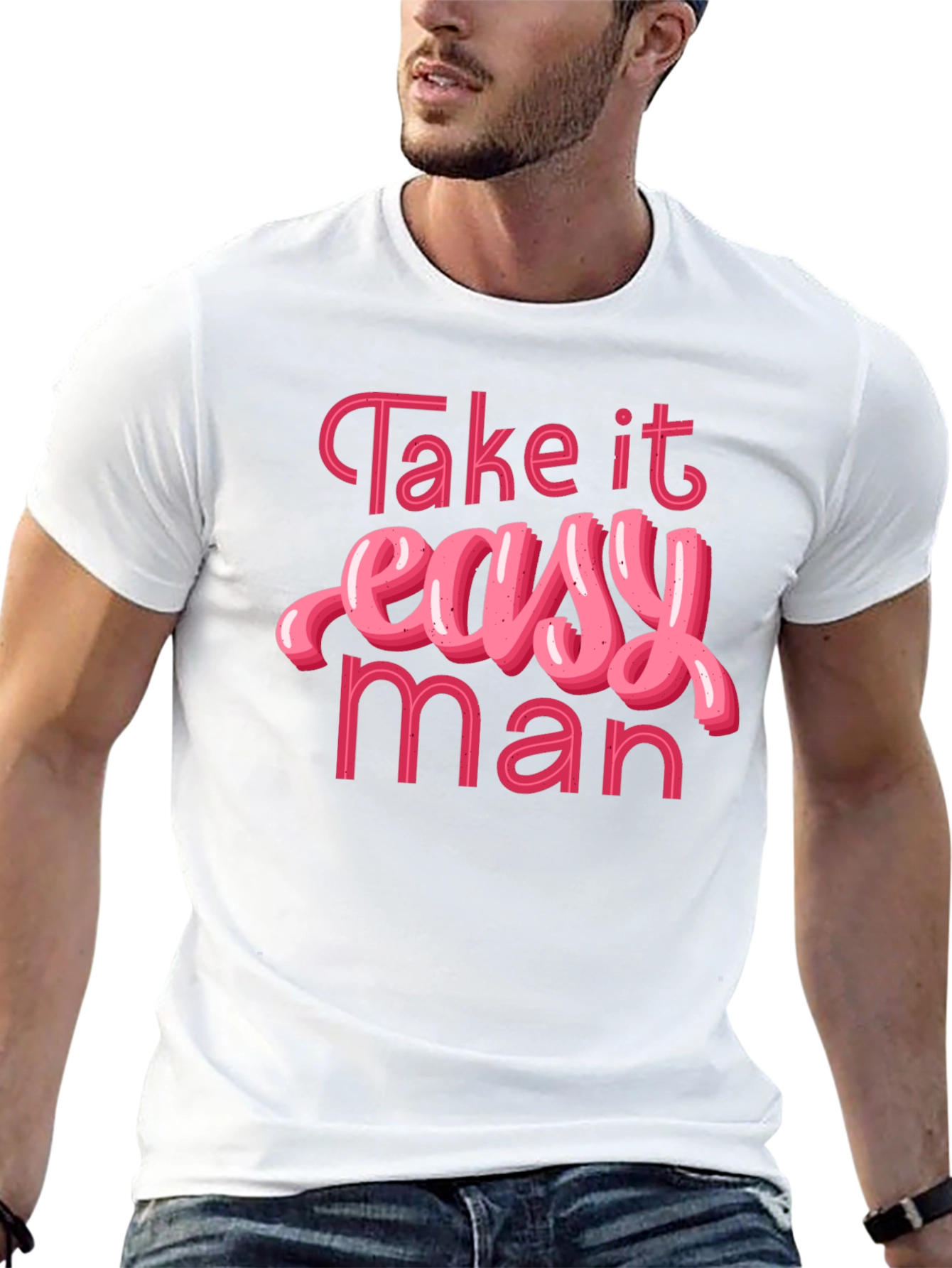 Camiseta Negra Take it Easy Man