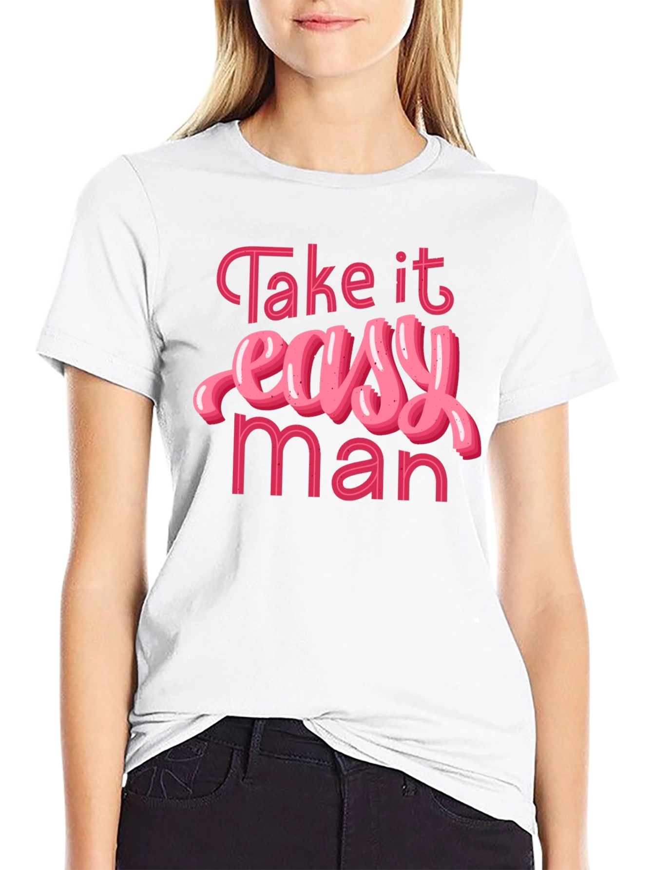 Camiseta Negra Take it Easy Man