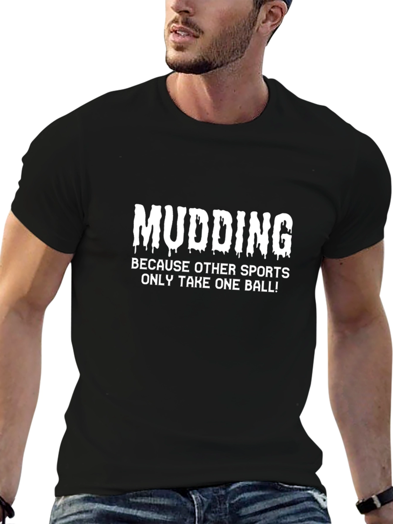 Camiseta Negra Mudding: ¡Se Necesitan Más Bolas!