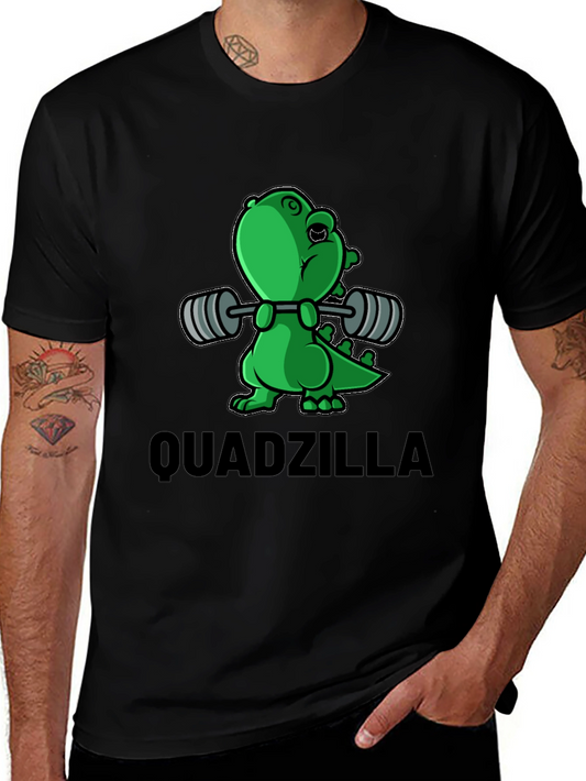 Camiseta Negra Quadzilla - Diseño Divertido