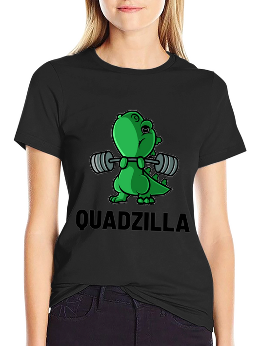 Camiseta Negra Quadzilla - Diseño Divertido