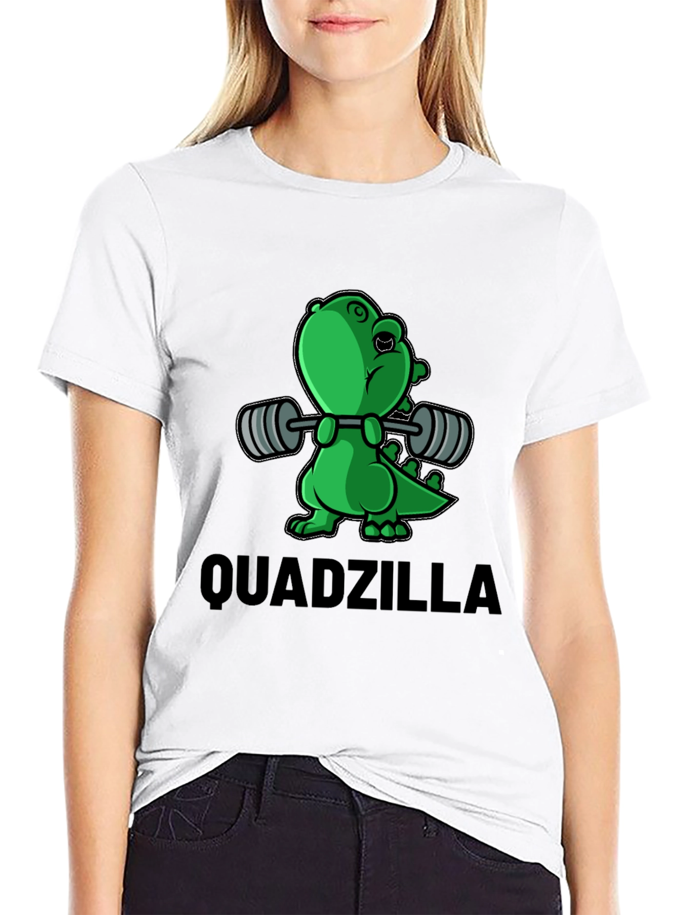 Camiseta Negra Quadzilla - Diseño Divertido