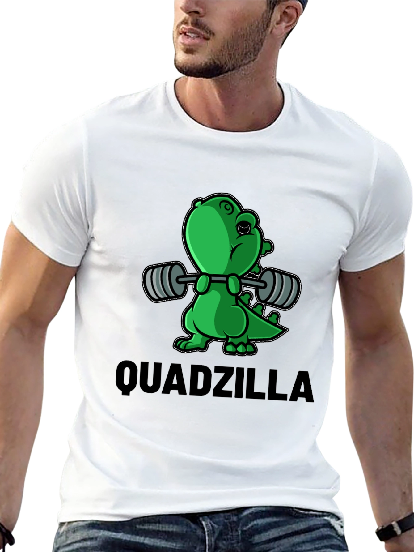 Camiseta Negra Quadzilla - Diseño Divertido
