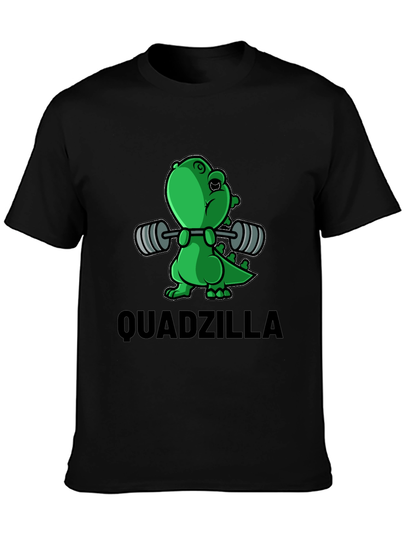 Camiseta Negra Quadzilla - Diseño Divertido