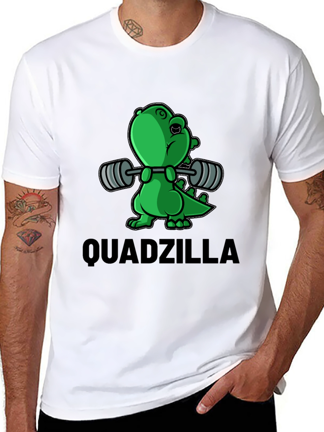 Camiseta Negra Quadzilla - Diseño Divertido