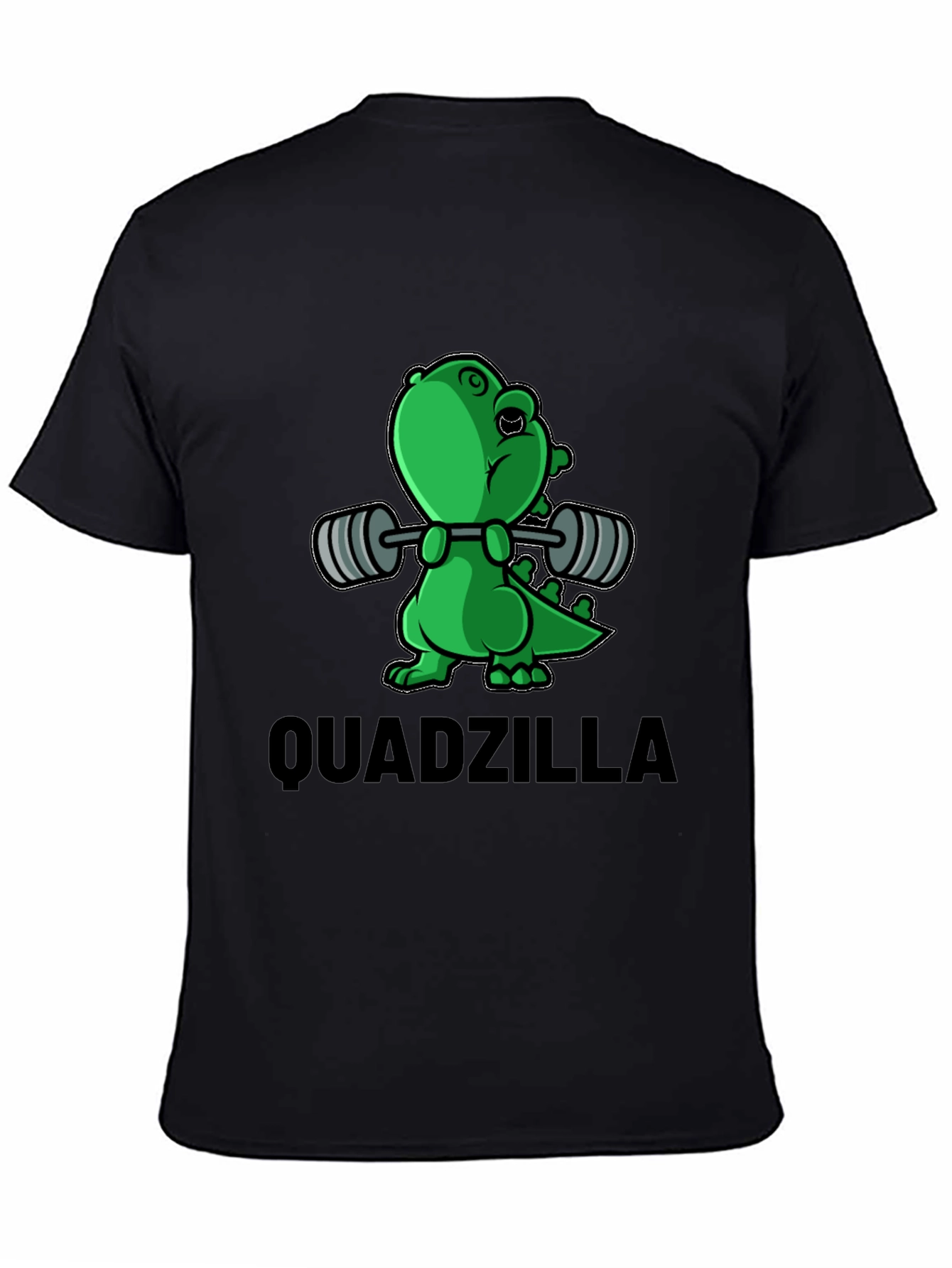 Camiseta Negra Quadzilla - Diseño Divertido