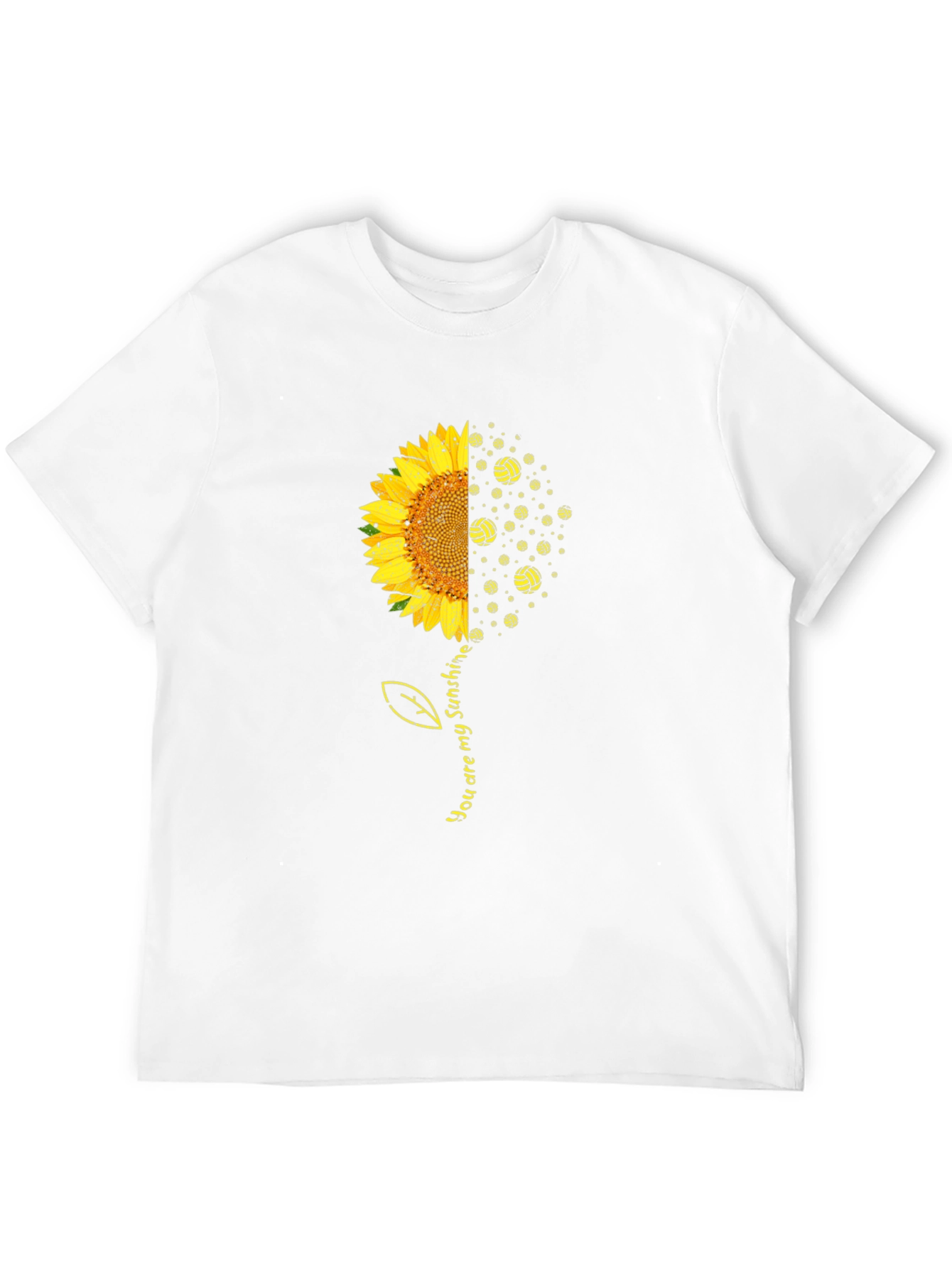 Camiseta Negra Girasol y Voleibol Eres Mi Sol