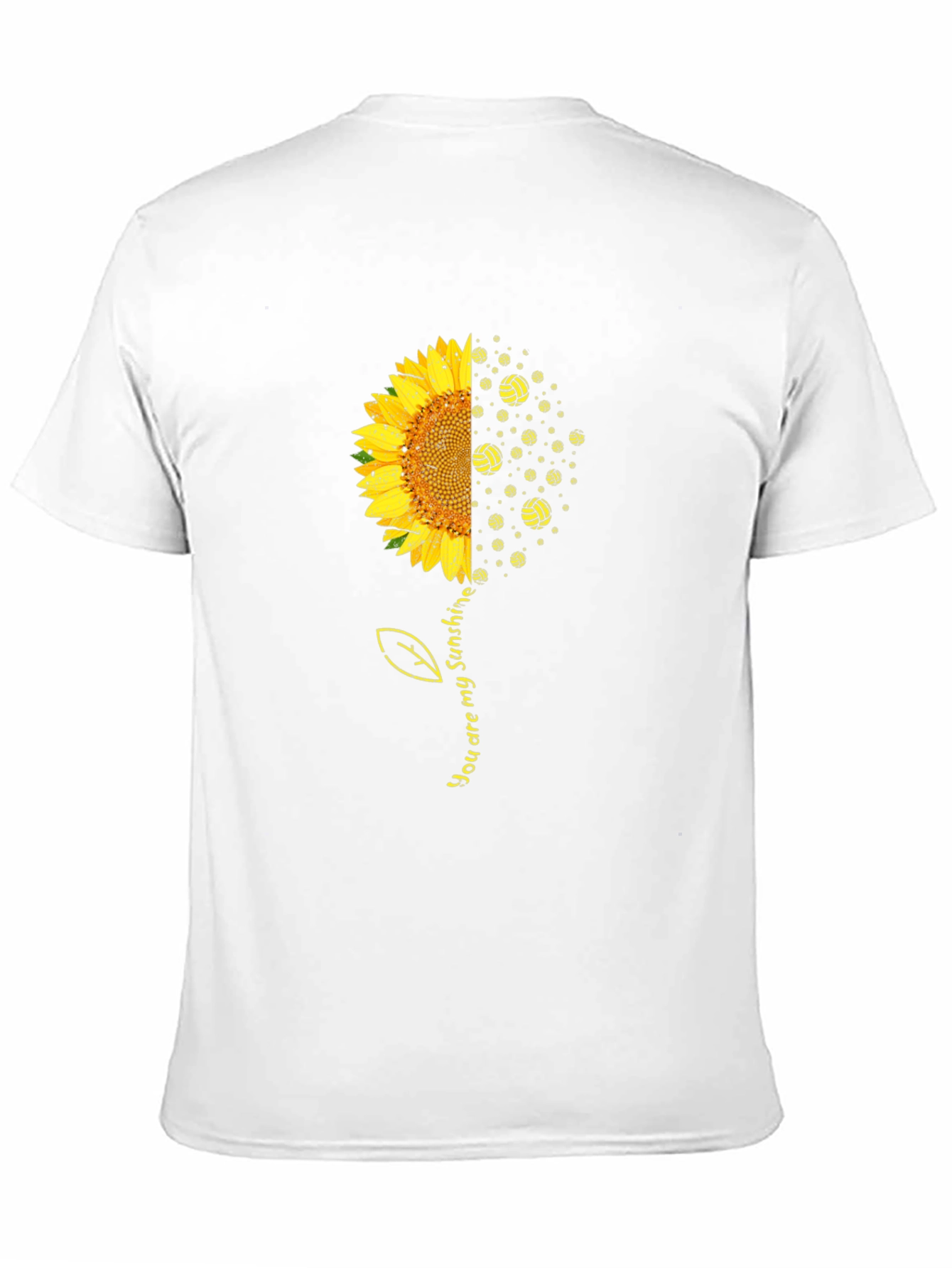 Camiseta Negra Girasol y Voleibol Eres Mi Sol