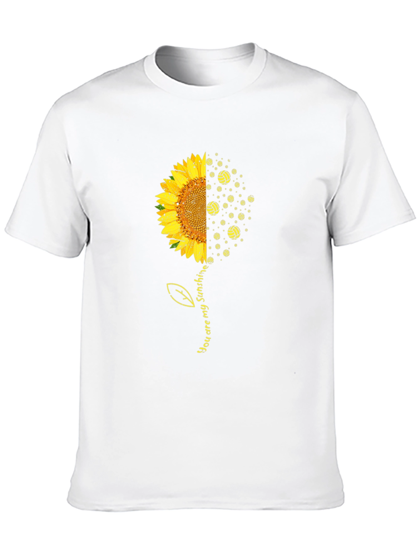 Camiseta Negra Girasol y Voleibol Eres Mi Sol