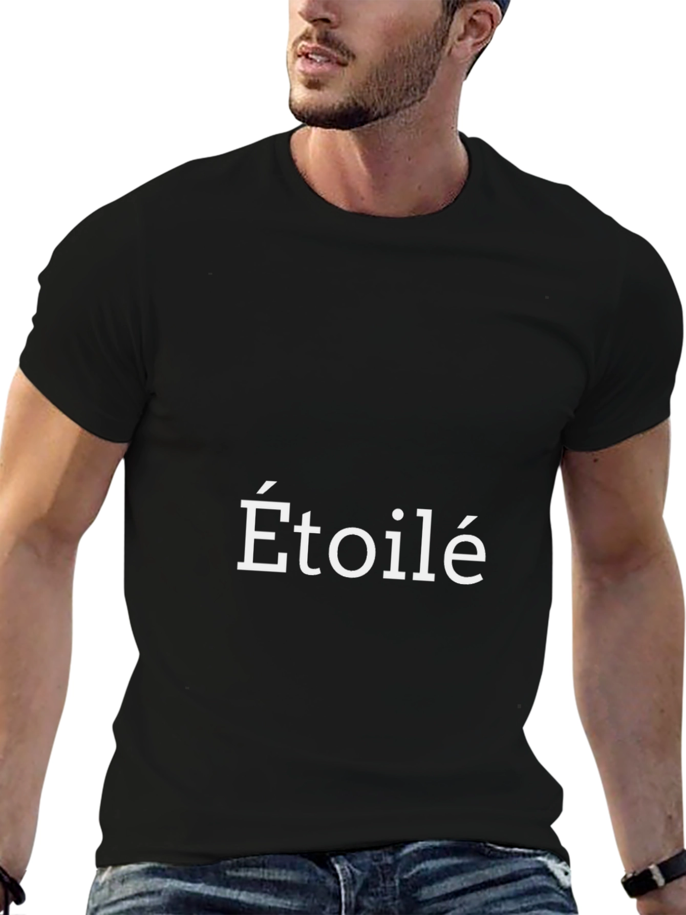 Camiseta Negra Estampada Étoilé