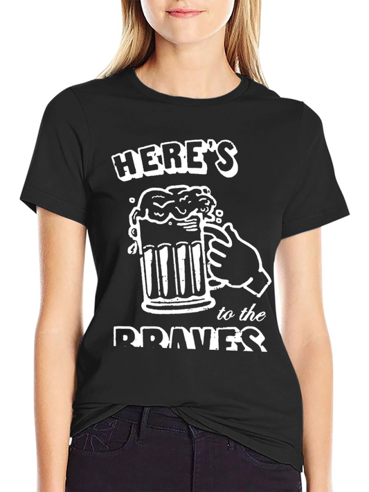 Camiseta Negra con Diseño Cervecero A los Valientes