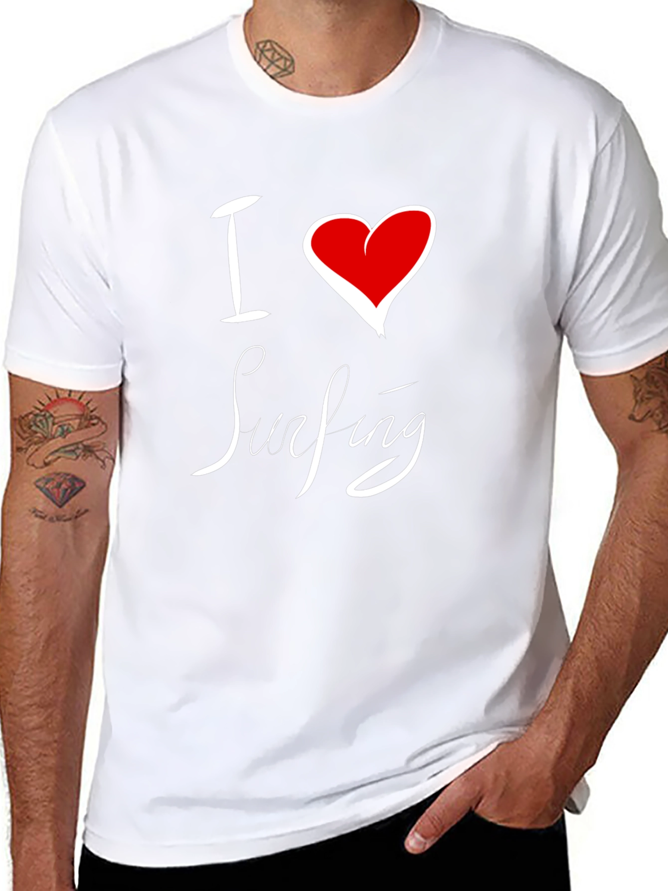 Camiseta Negra I Love Surfing