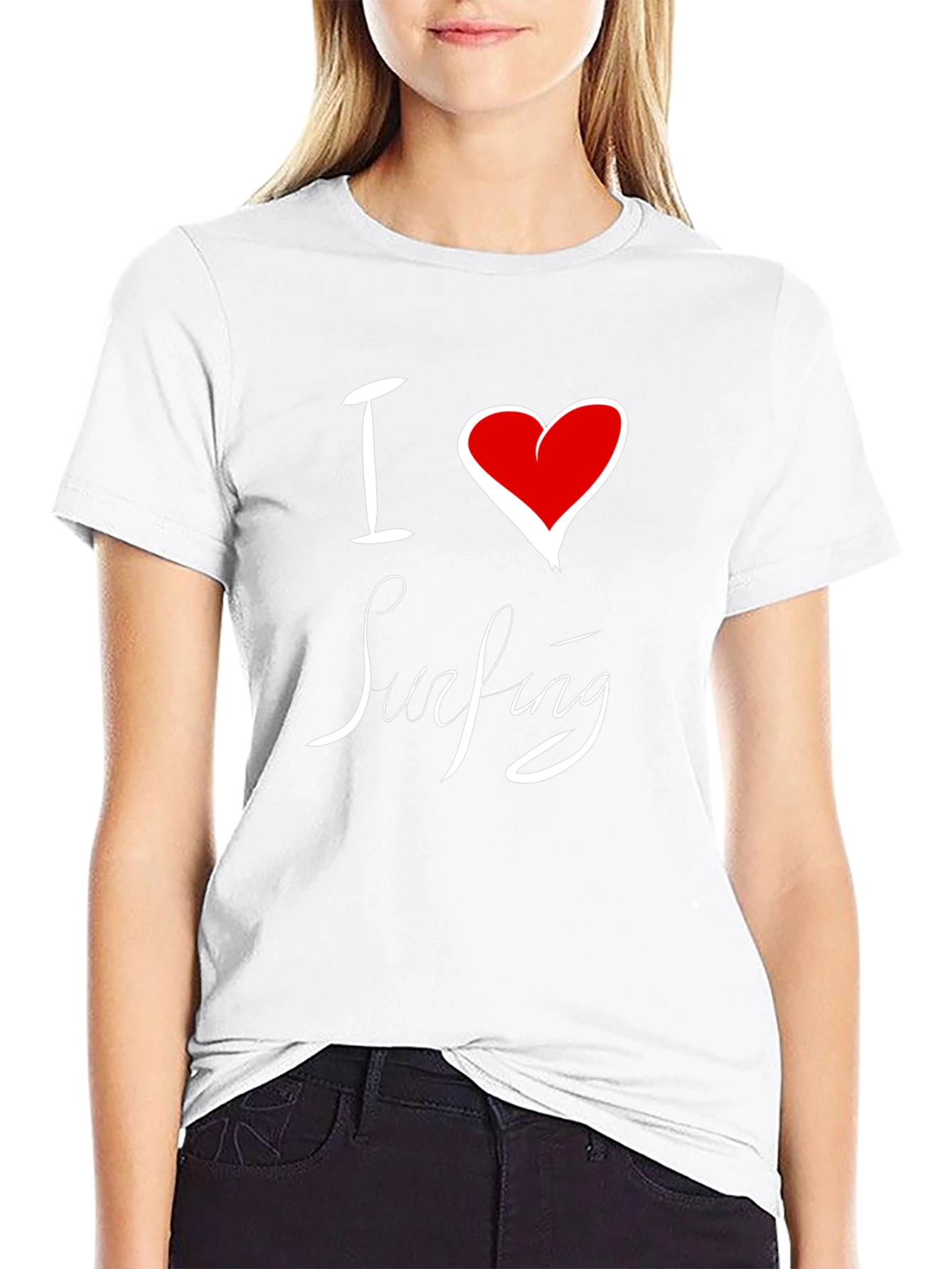 Camiseta Negra I Love Surfing