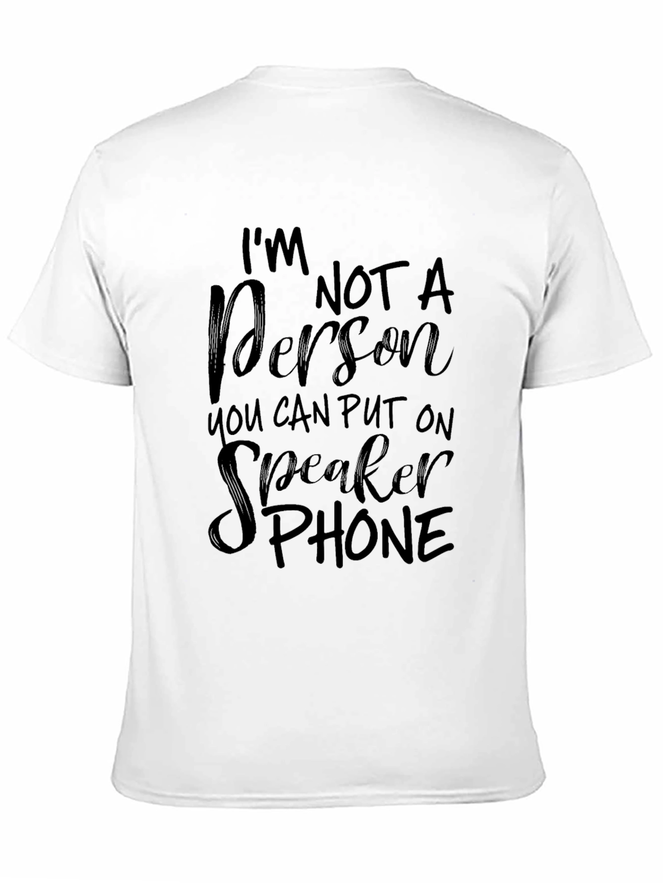 Camiseta Negra con Estampado de Humor