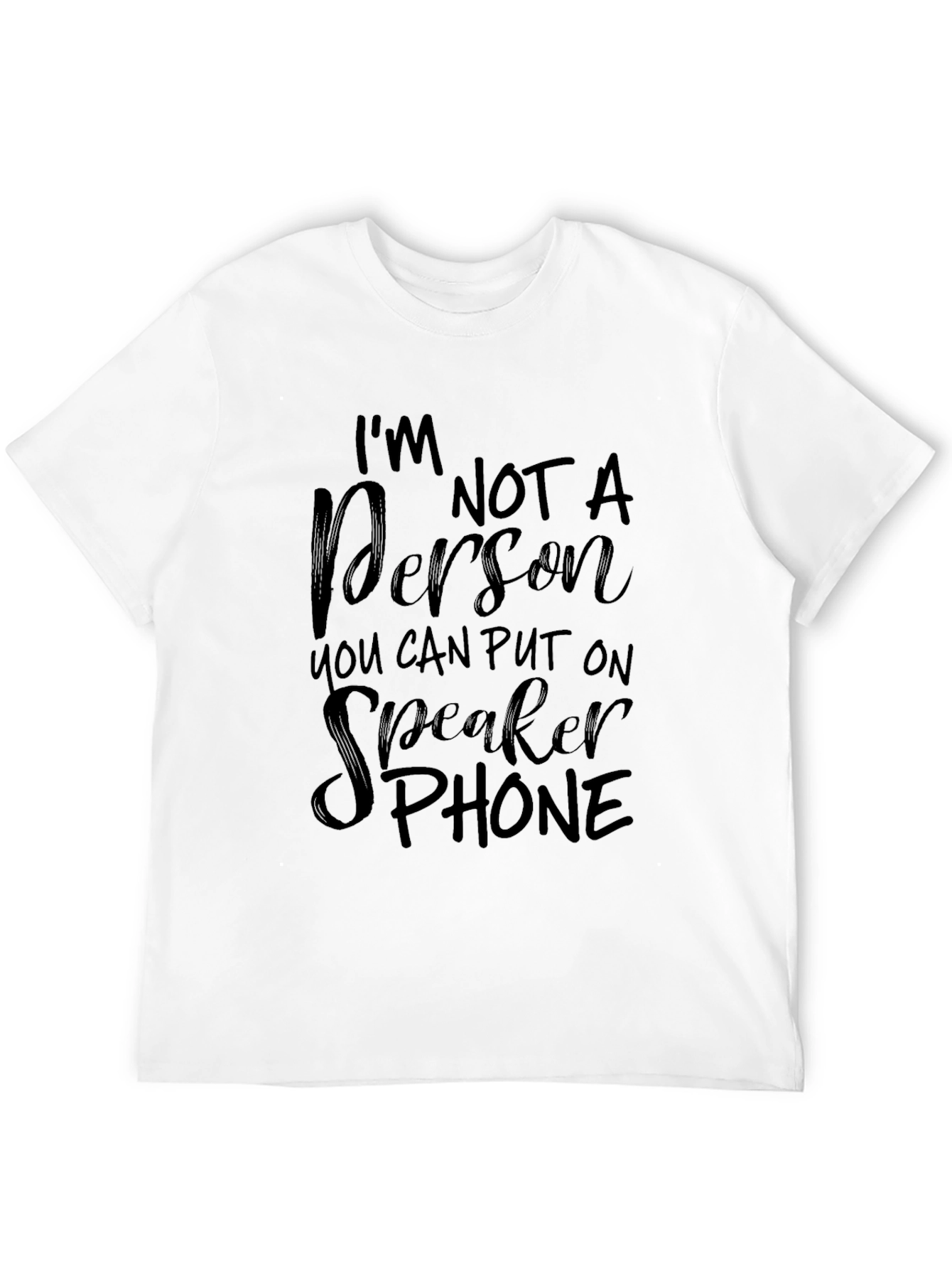 Camiseta Negra con Estampado de Humor