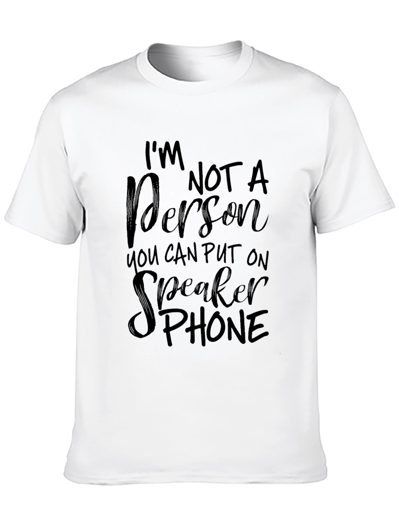 Camiseta Negra con Estampado de Humor