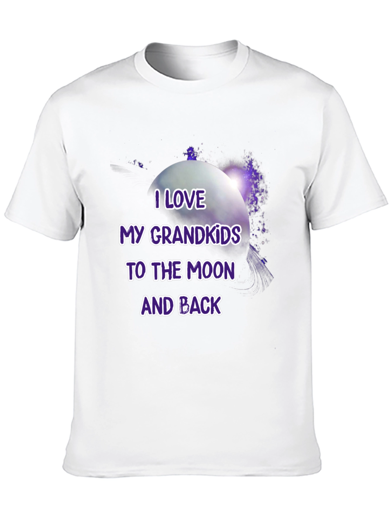 Camiseta Negra: Amo a Mis Nietos Hasta la Luna