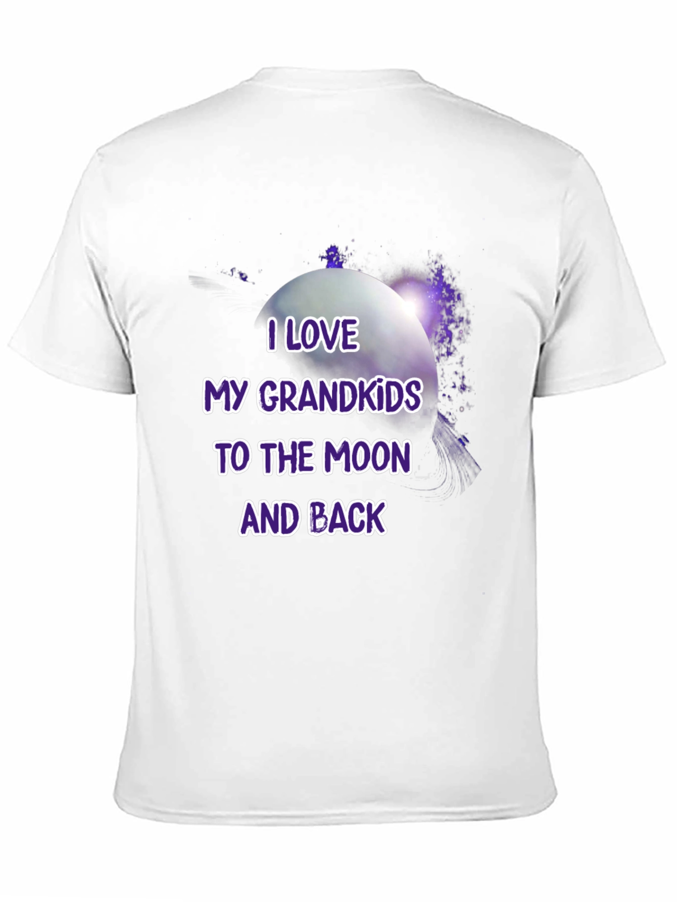 Camiseta Negra: Amo a Mis Nietos Hasta la Luna