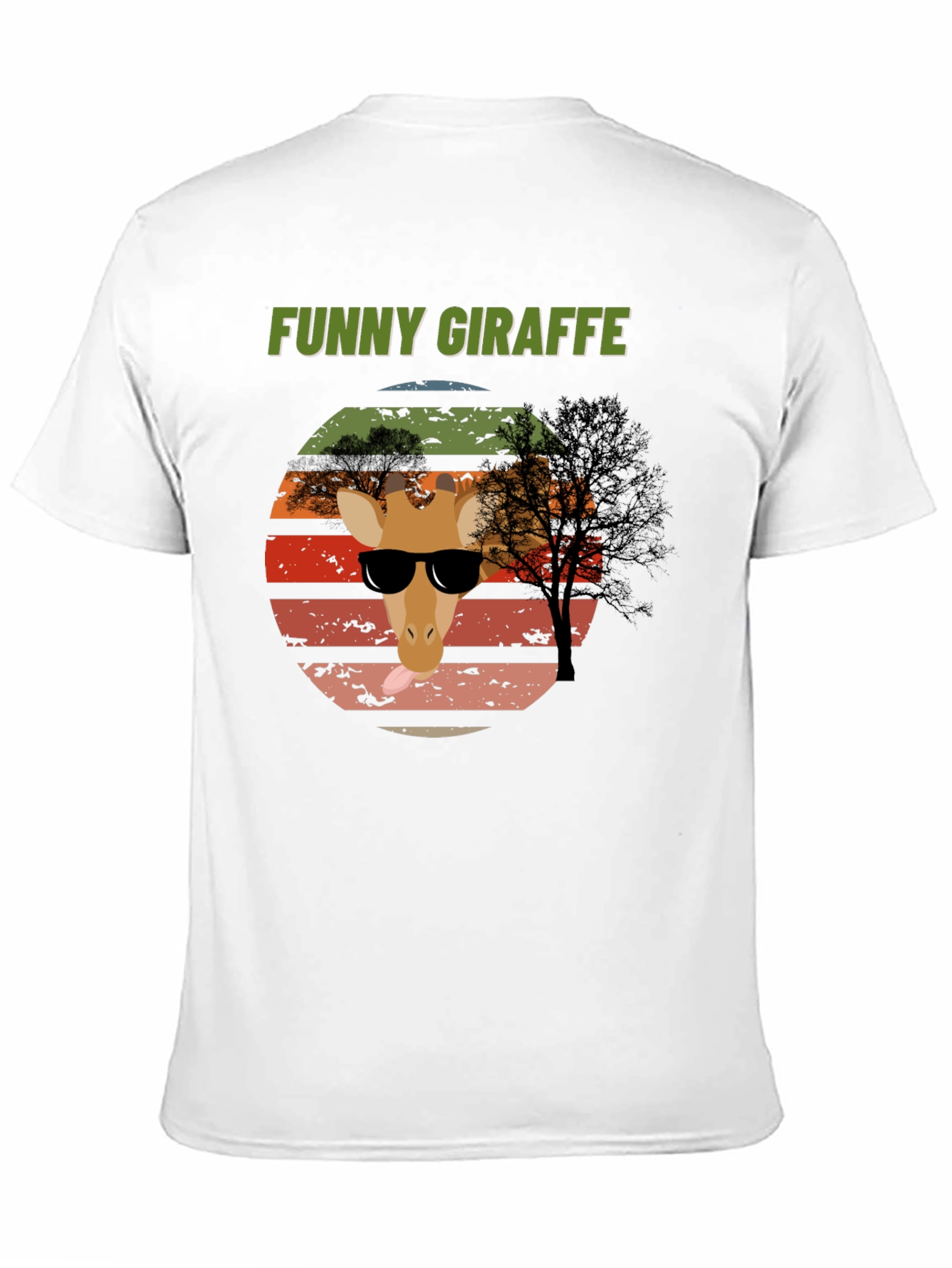 Camiseta Gráfica Jirafa Divertida para Hombre