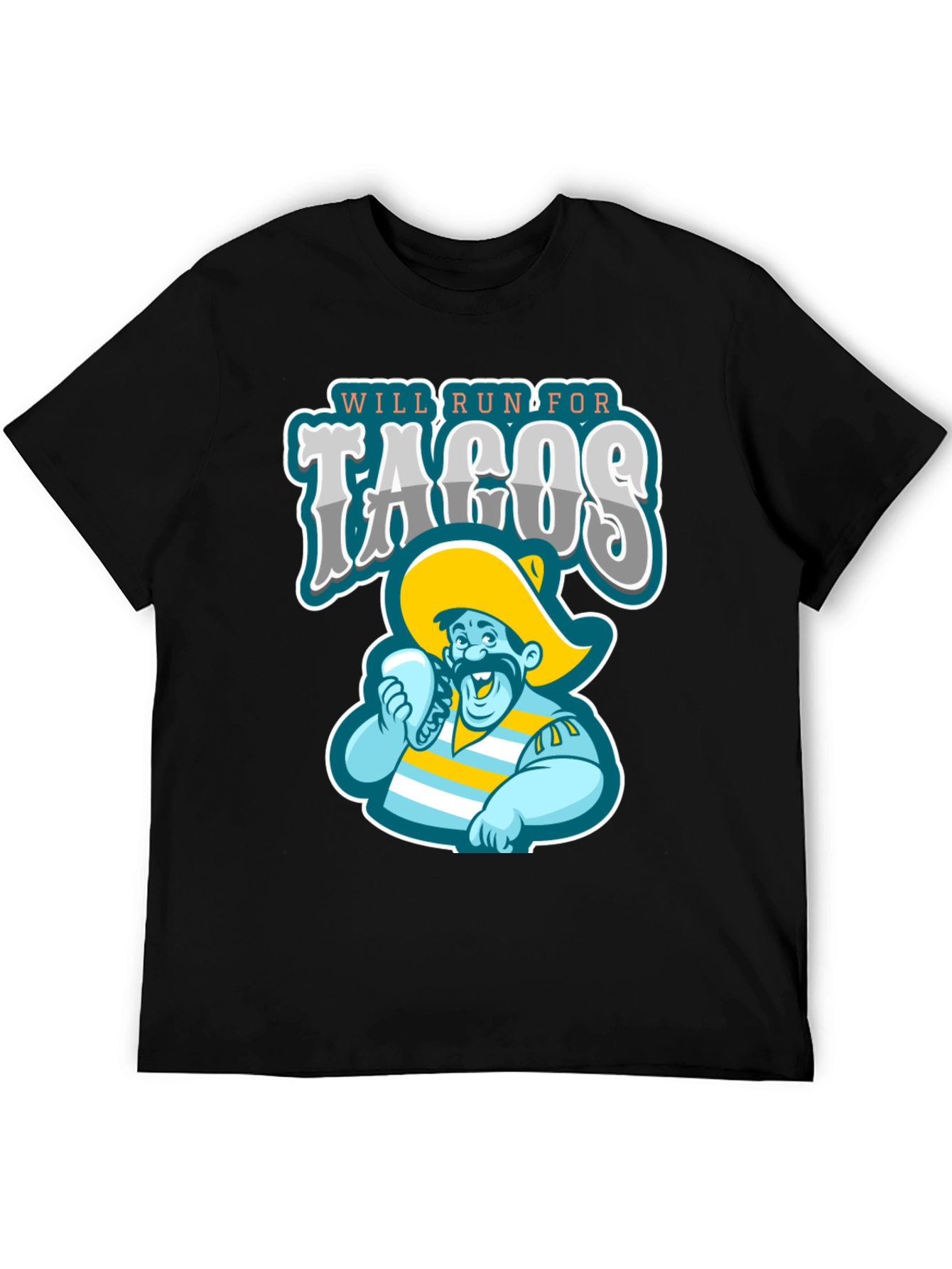 Camiseta Negra: Correré por Tacos