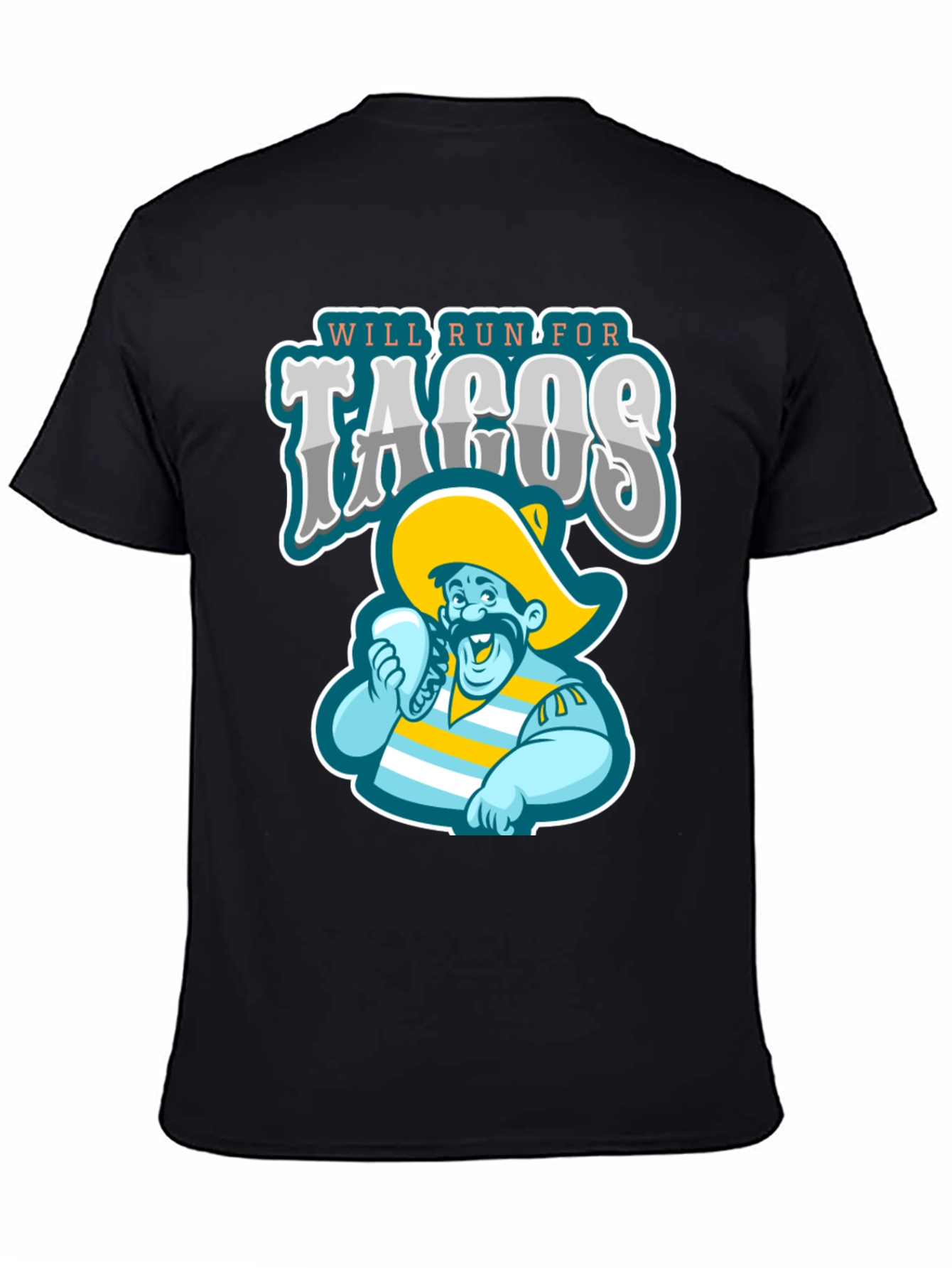 Camiseta Negra: Correré por Tacos