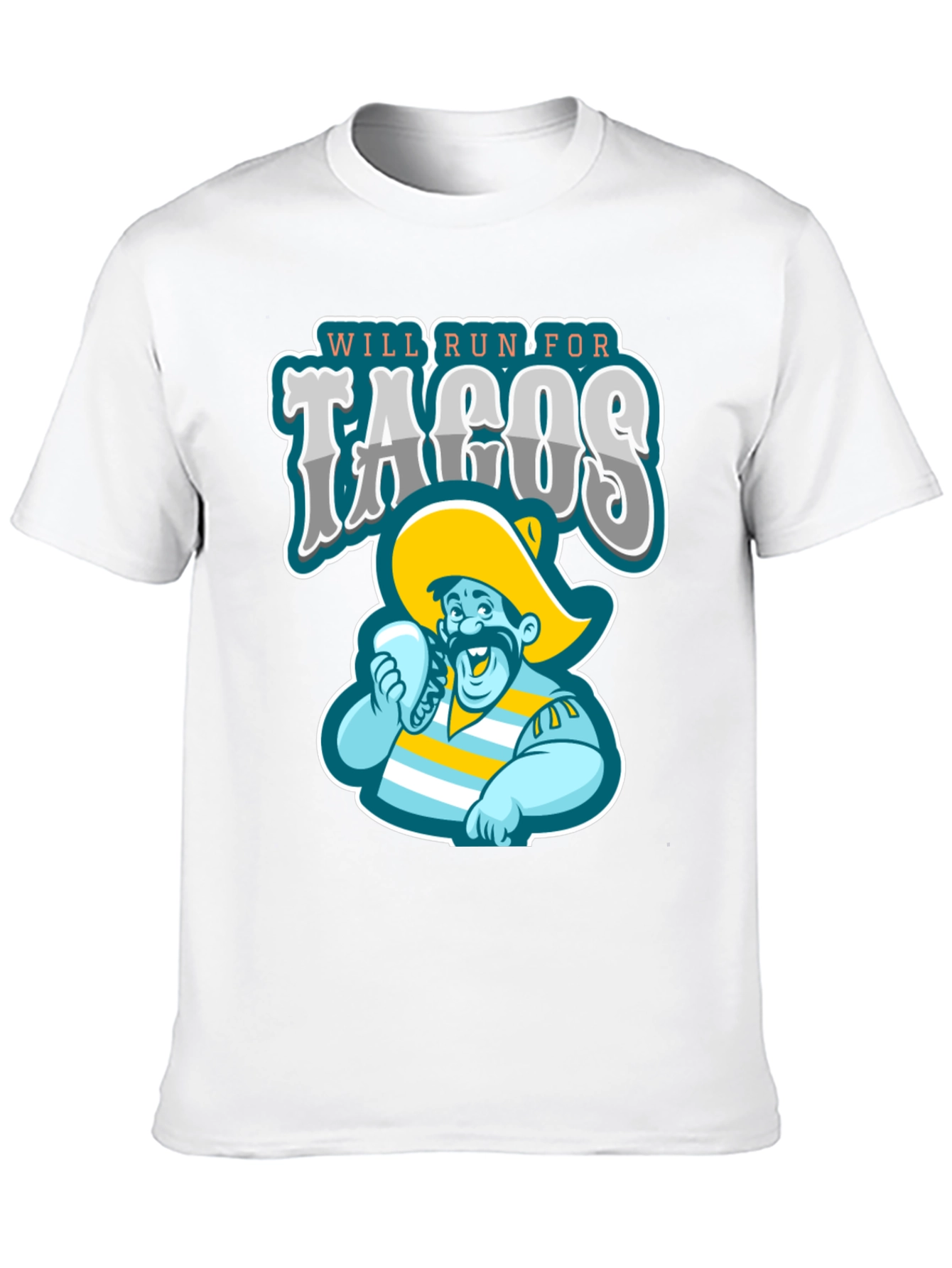 Camiseta Negra: Correré por Tacos