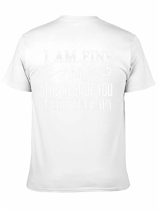 Camiseta Negra: Estoy Bien Pero Necesitan Terapia