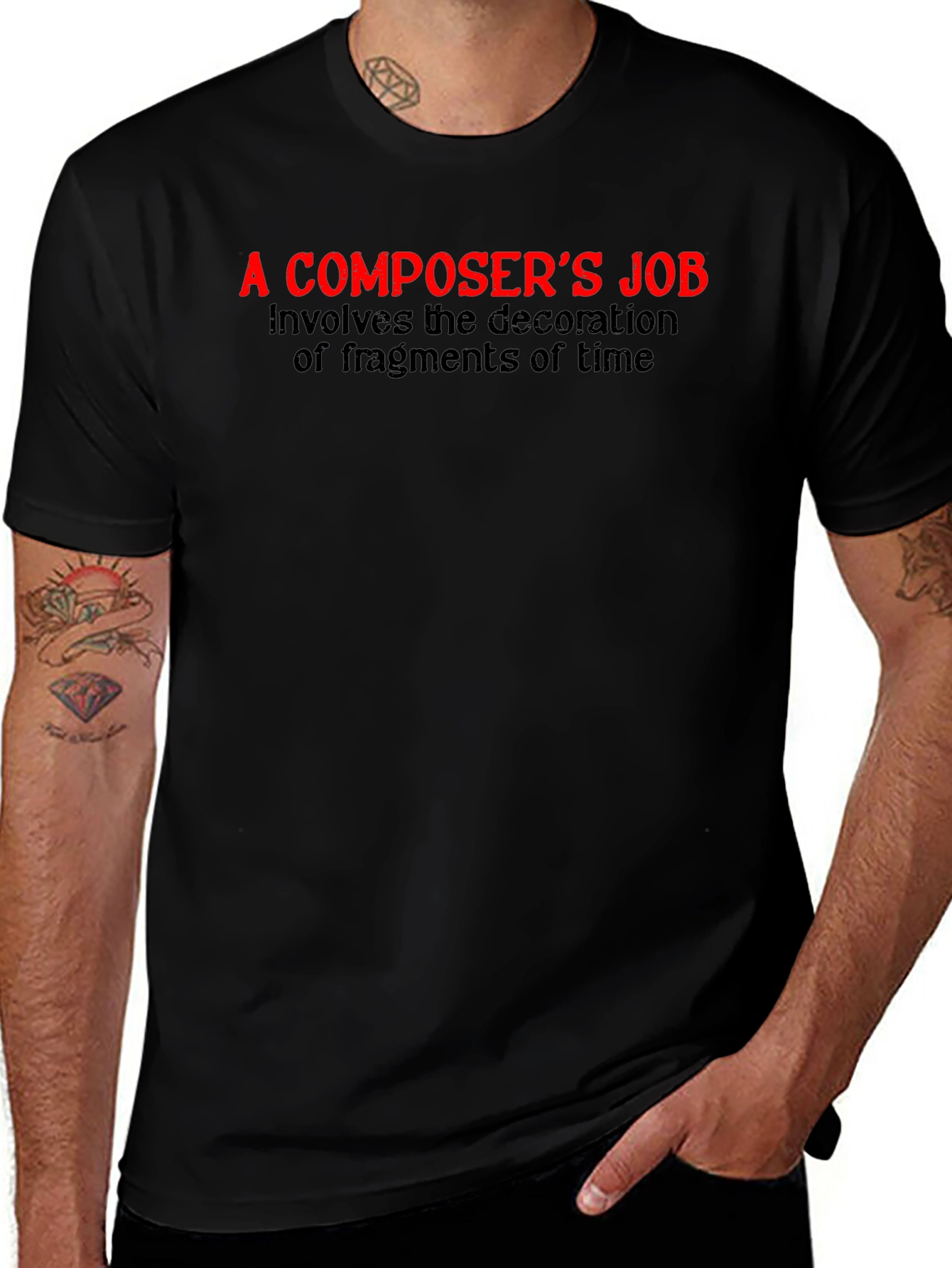 Camiseta Negra: La Labor del Compositor