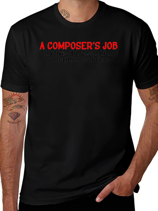 Camiseta Negra: La Labor del Compositor