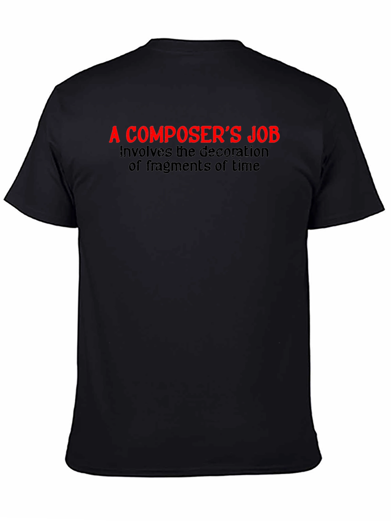 Camiseta Negra: La Labor del Compositor