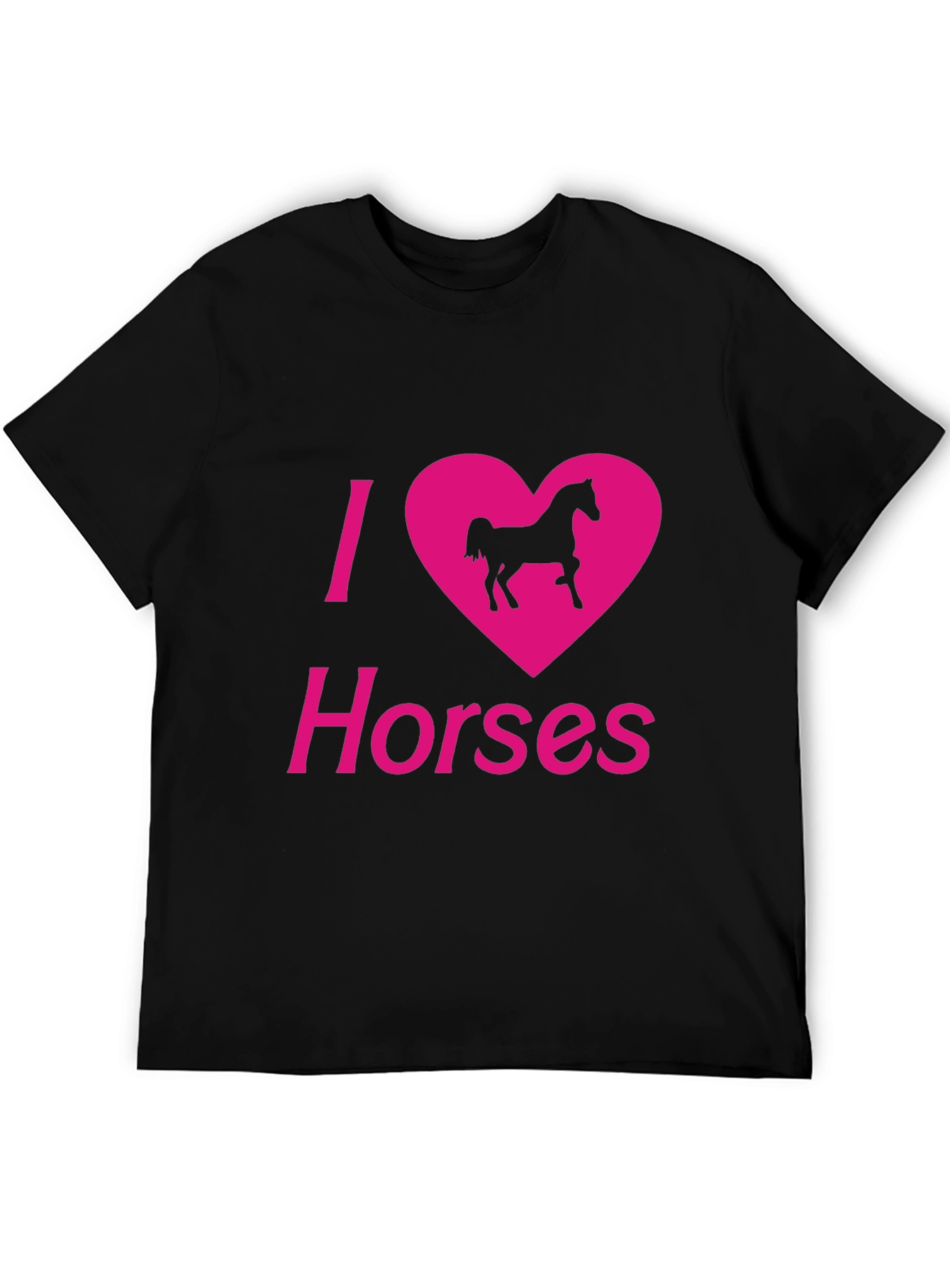 Camiseta Negra Amo los caballos