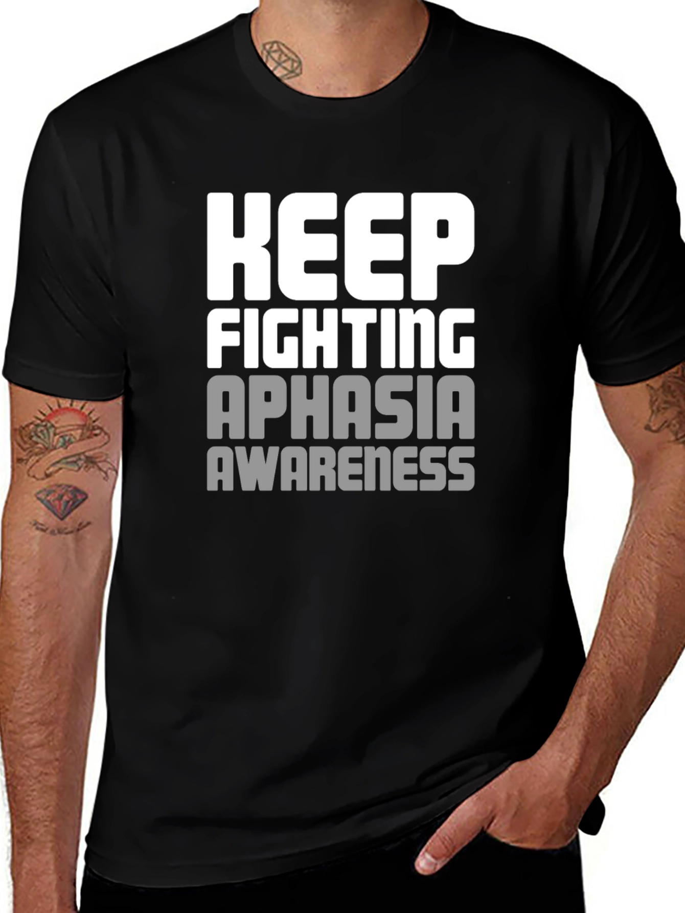 Camiseta Keep Fighting Aphasia Awareness