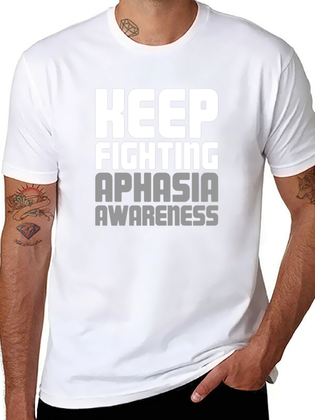 Camiseta Keep Fighting Aphasia Awareness