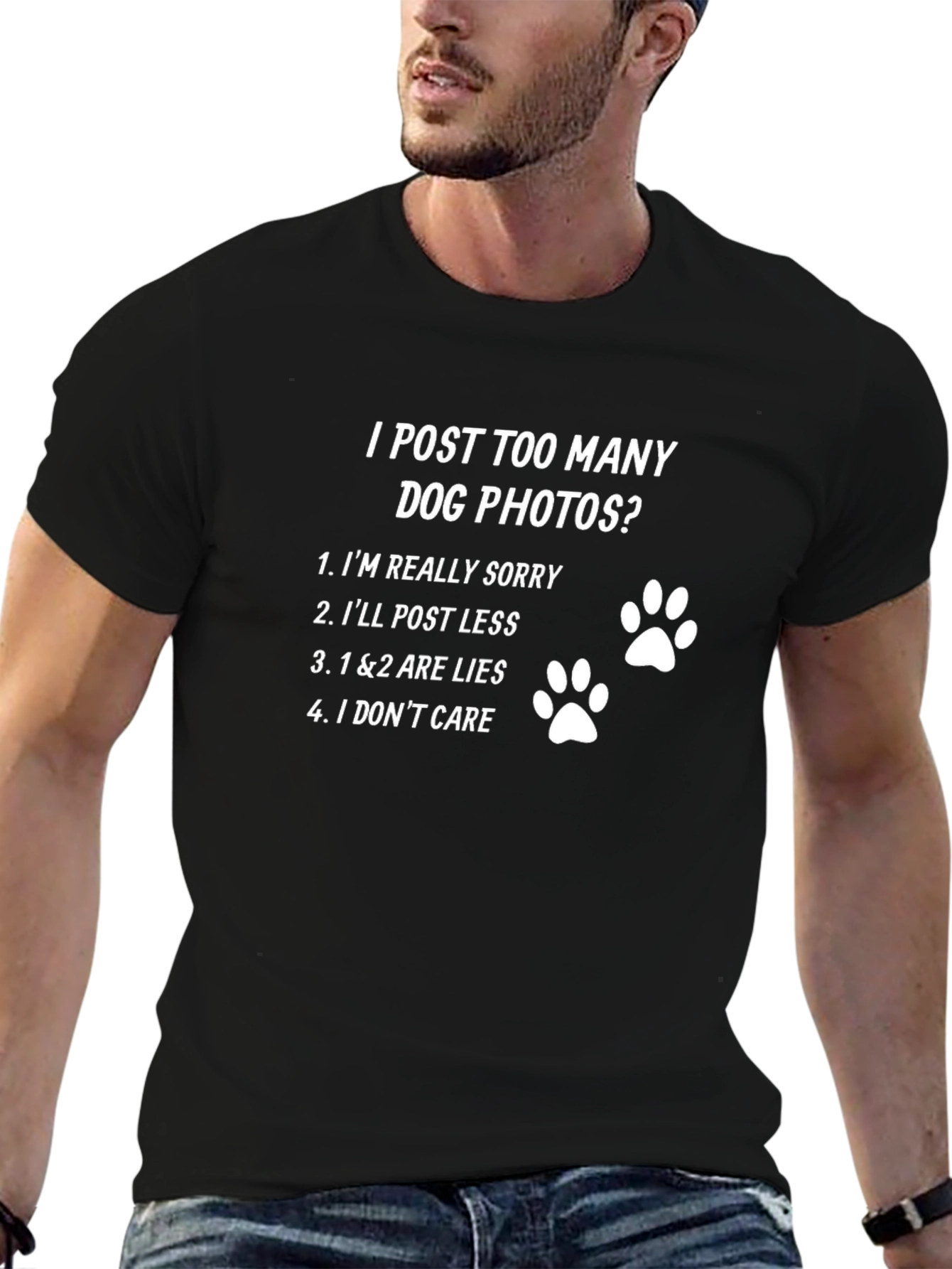 Camiseta Hombre Demasiadas Fotos de Perros